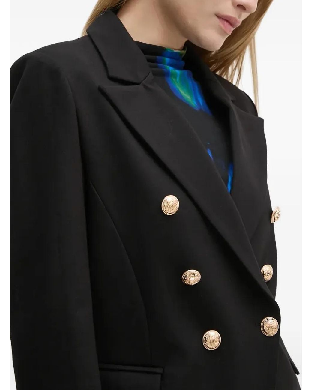 GAUDI Black Double-Breasted Blazer