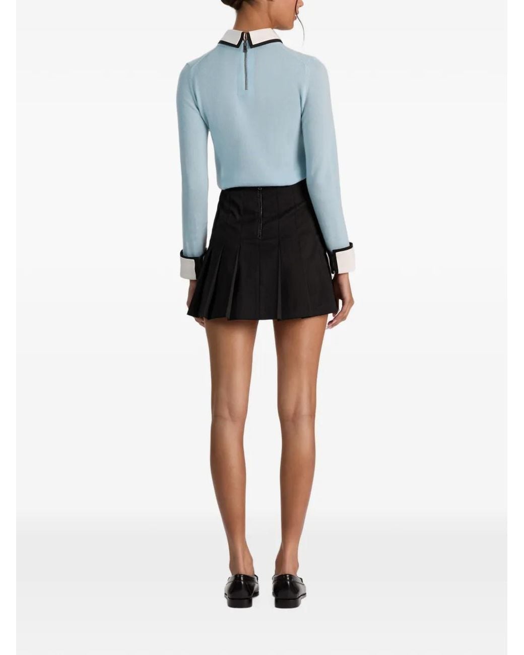 Alice + Olivia Blue Pull Porla À Double Col