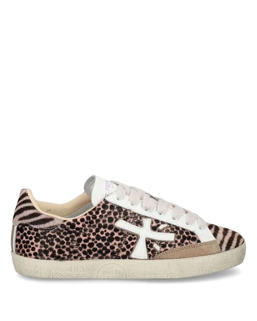 Premiata Natural Leopard-Print Sneakers