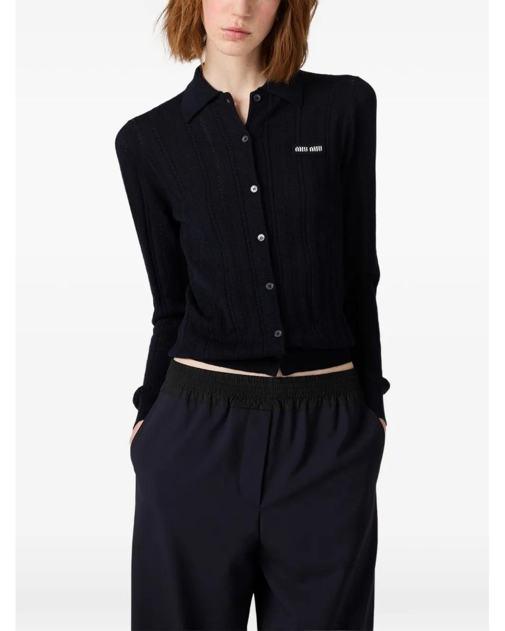 Miu Miu Blue Wool Pants