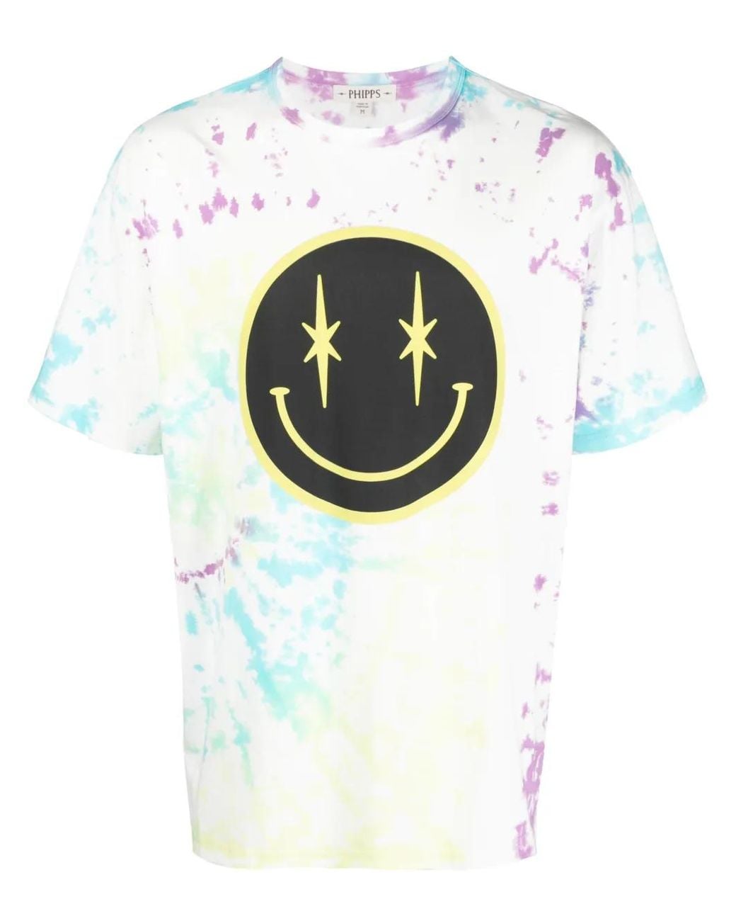 Phipps Gray Tie-Dye Cotton T-Shirt for men