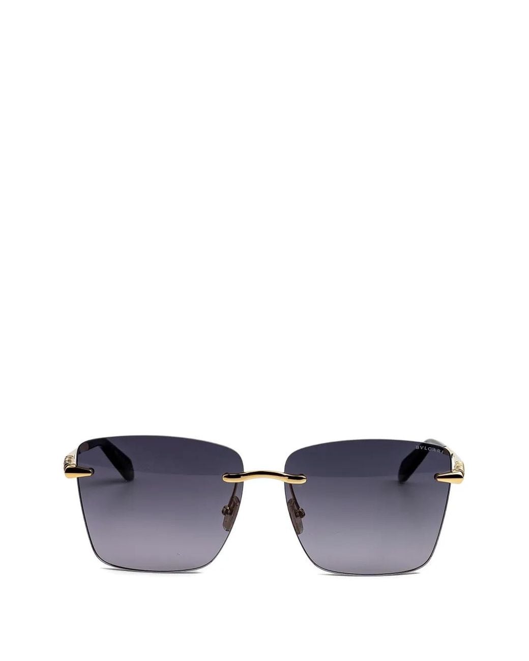 BVLGARI Metallic Serpenti Rimless Square-Frame Sunglasses