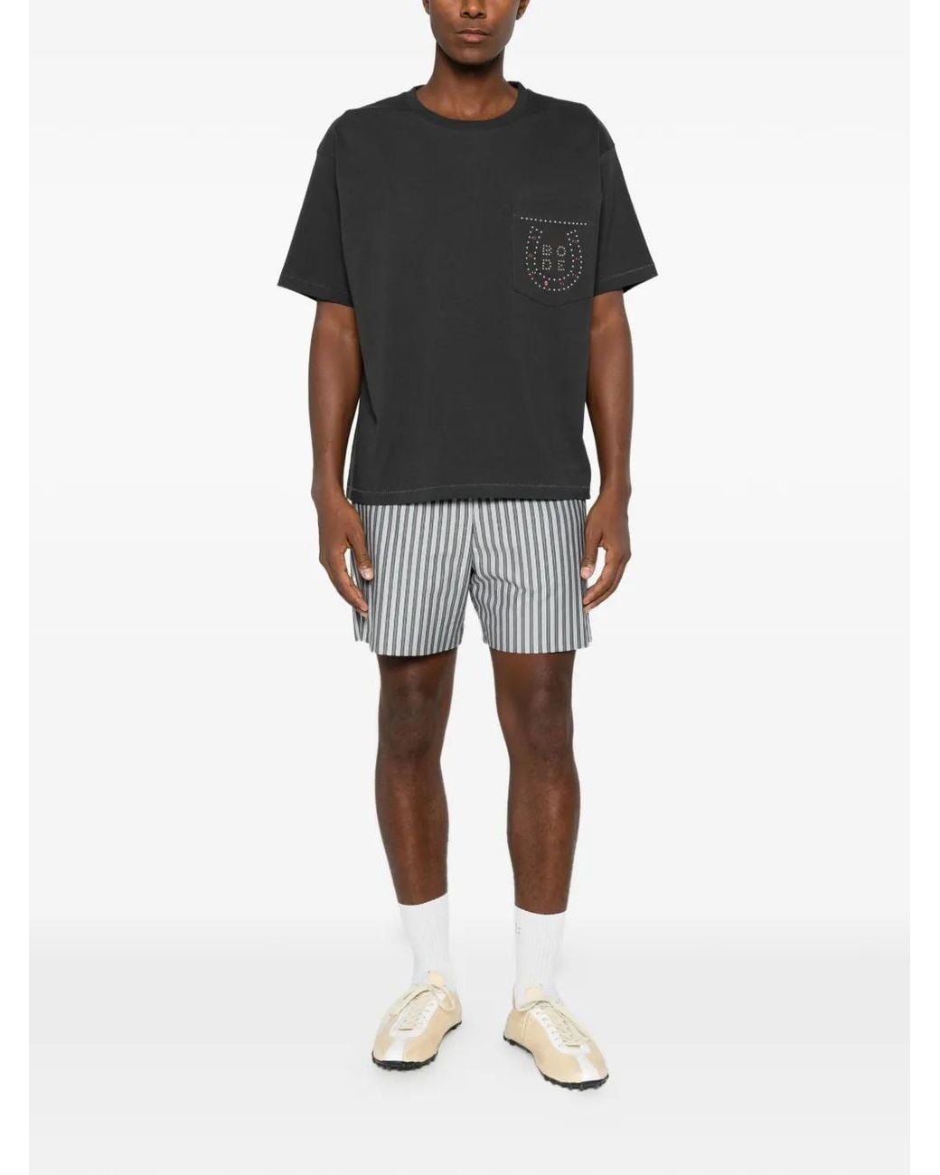 Bode Black Stud-Embellished T-Shirt for men