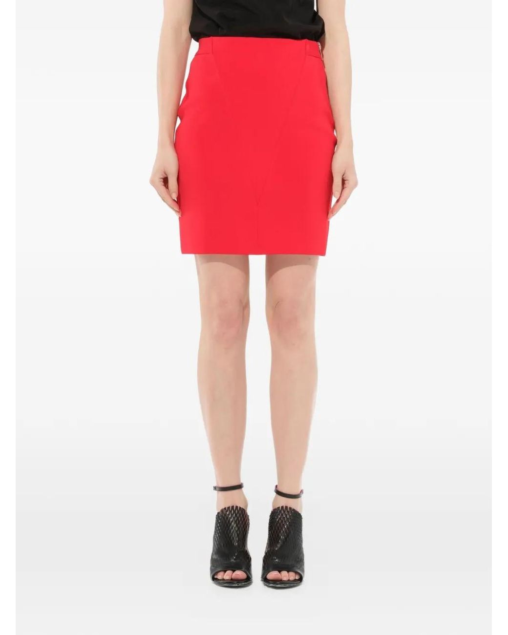 Givenchy Red Fitted Skirt