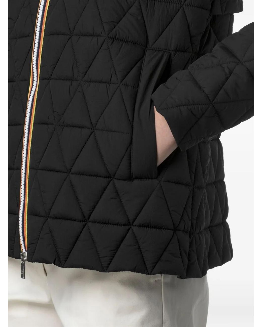 K-Way Black Madlaine Quilted Jacket
