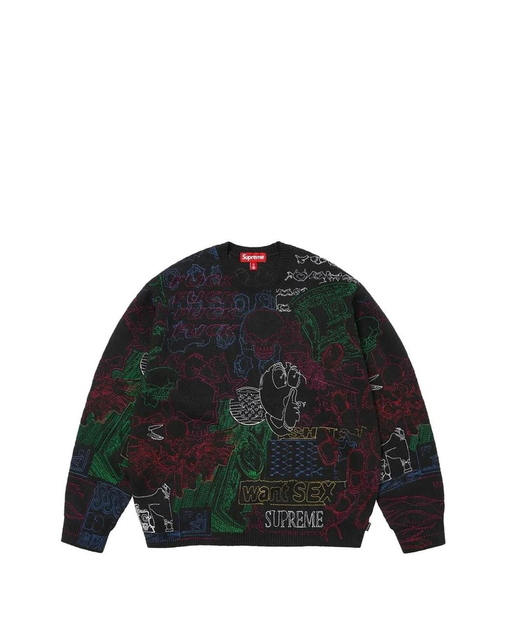 Pull En Maille Jacquard Supreme pour homme en coloris Black