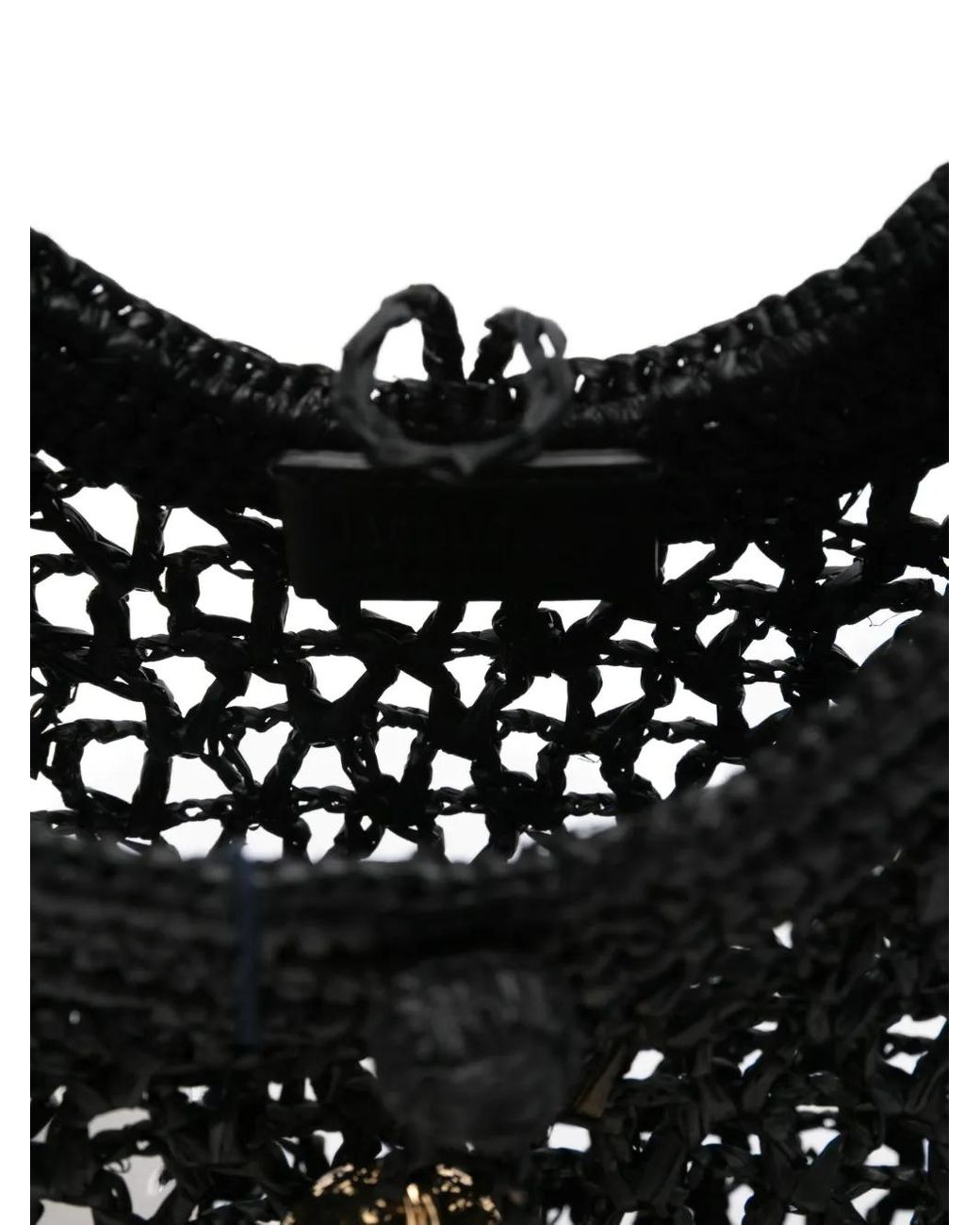 Jacquemus Black Raffia Tote Bag