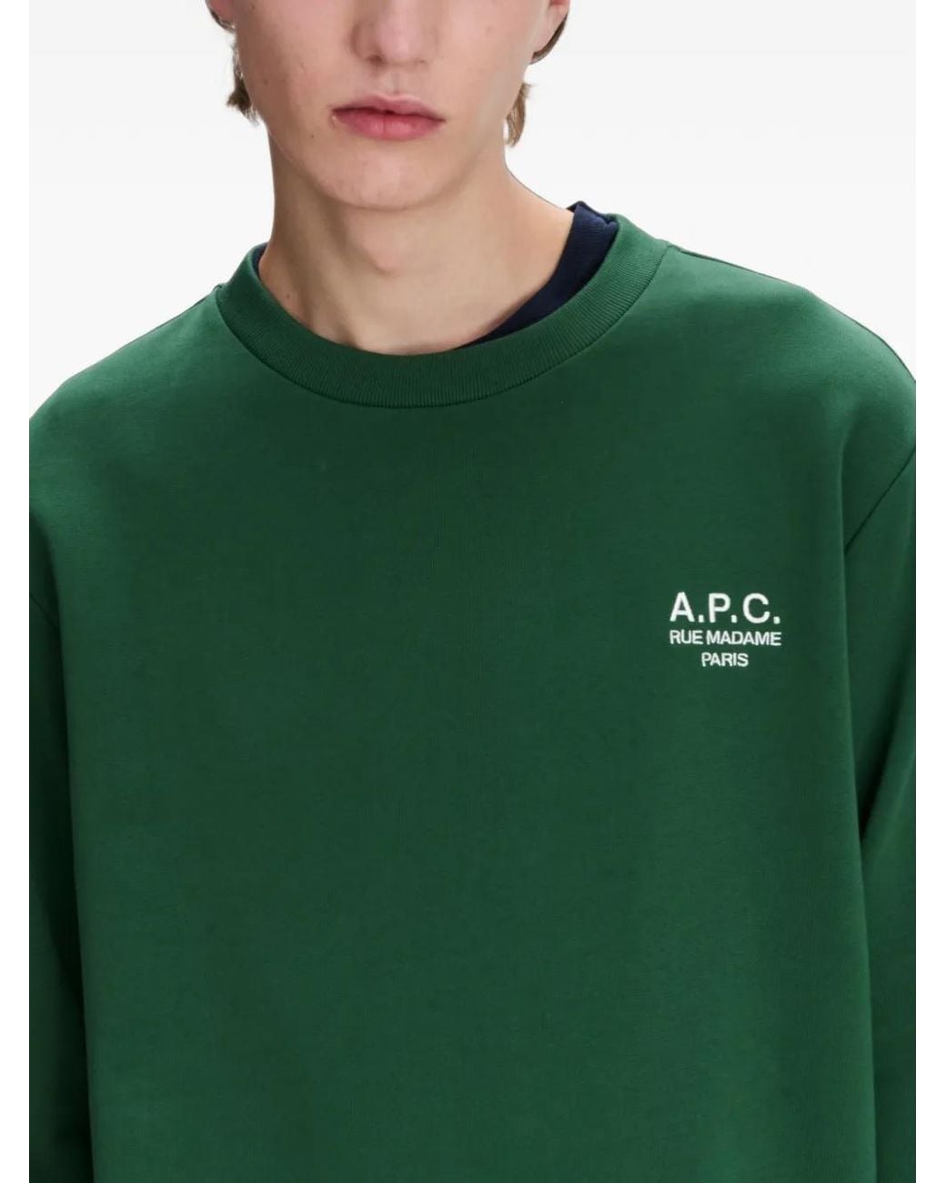 A.P.C. Green Rue Madame Paris Sweatshirt