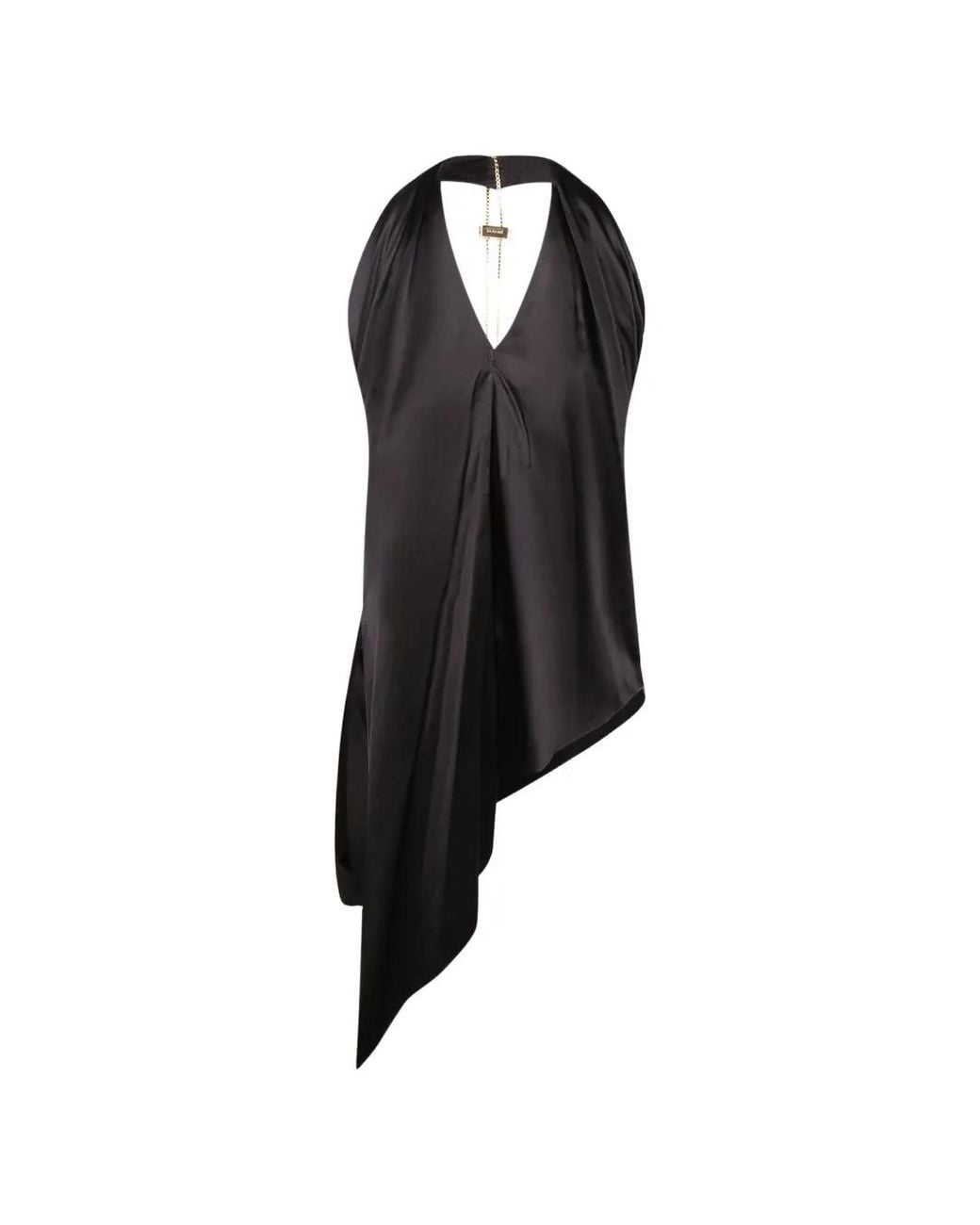 Danamé Black Asymmetric Halterneck Top