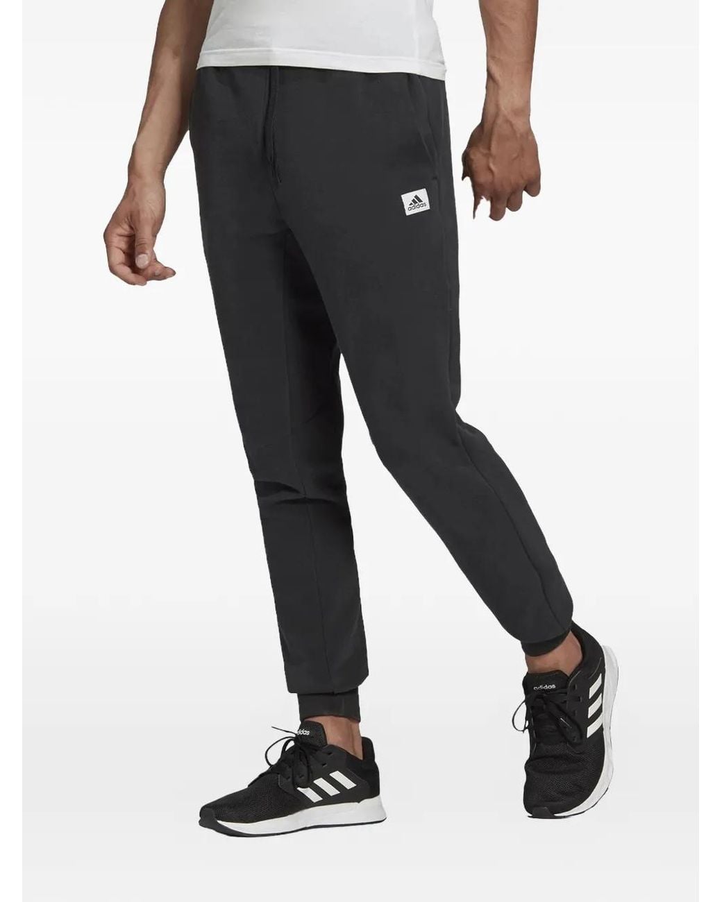 Adidas Black Brilliant Basics Track Pants for men