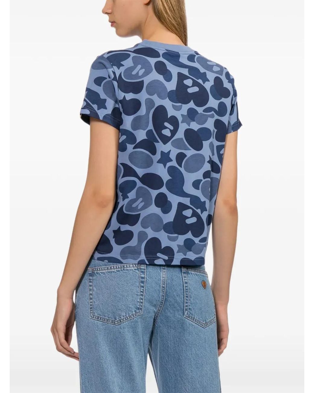 AAPE BY A BATHING AP Blue Camo Graphic Tee
