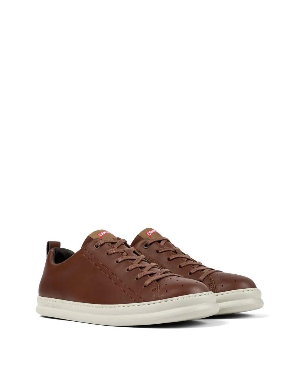 Camper Brown Runner Four Round-Toe Leather Sneakers for men