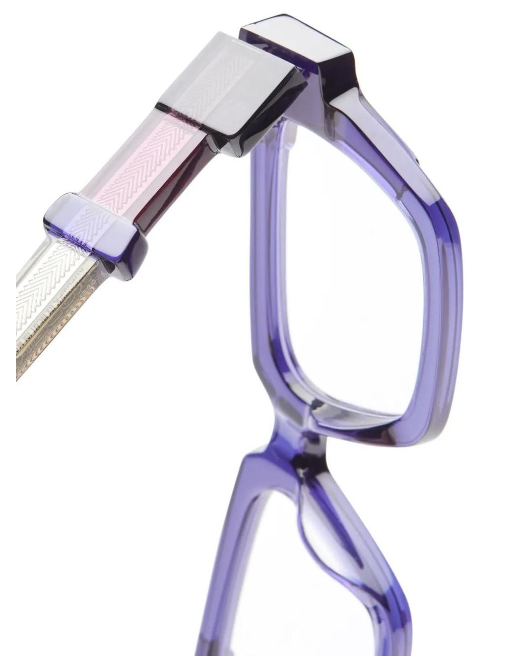 Kuboraum Blue I01 Geometric-Frame Glasses for men