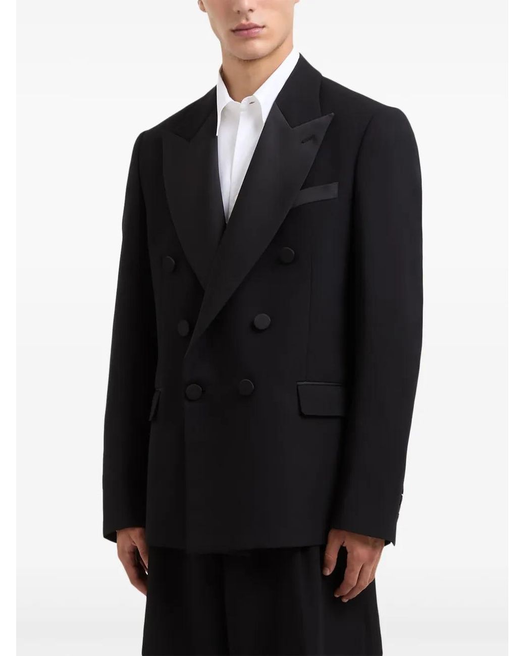 Gcds Black Enver Double-Breasted Blazer for men