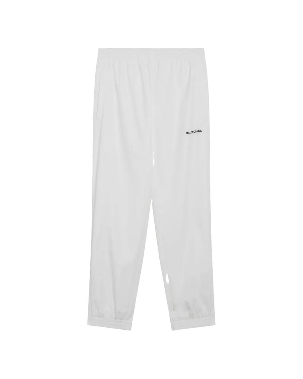 Balenciaga White Logo-Print Track Pants