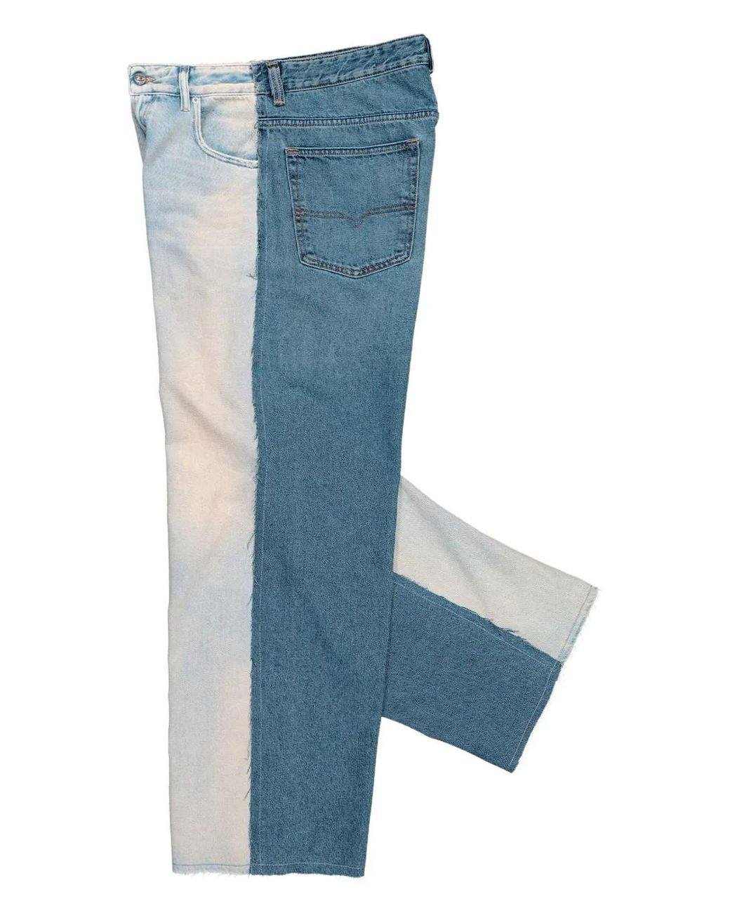 PROTOTYPES Blue Colour-Block Jeans for men
