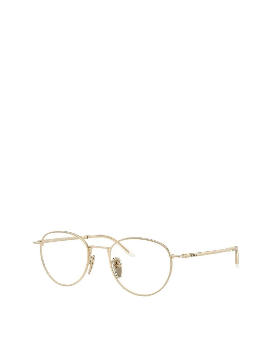 Prada White Round-Frame Glasses