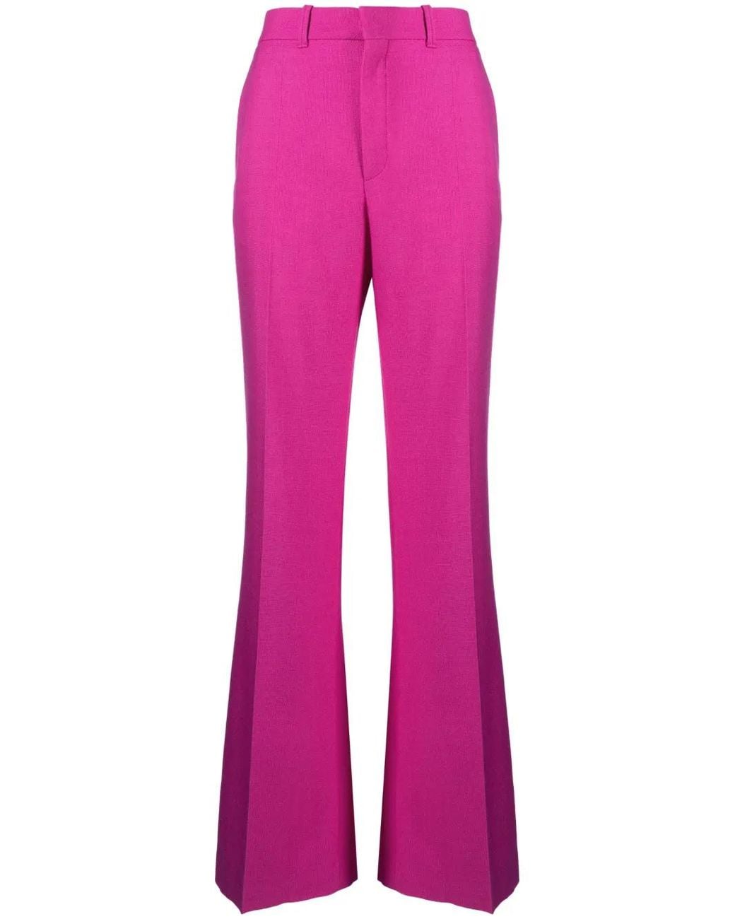 Chloé Pink Tailored Concealed-Front Trousers