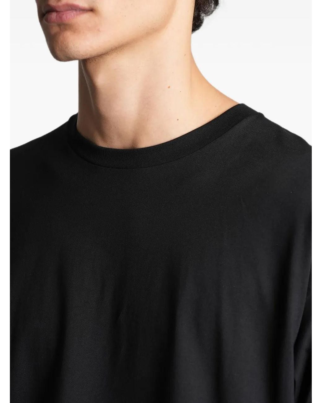 Ssstein Black Crew-Neck Sweater for men