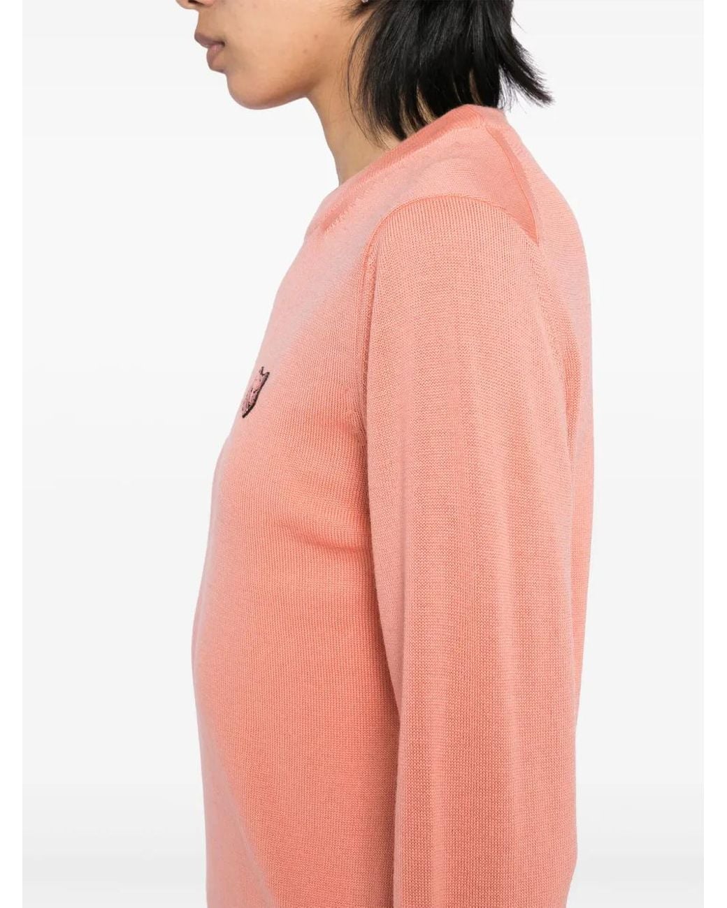 Maison Kitsuné Pink Bold Fox Head Patch Jumper