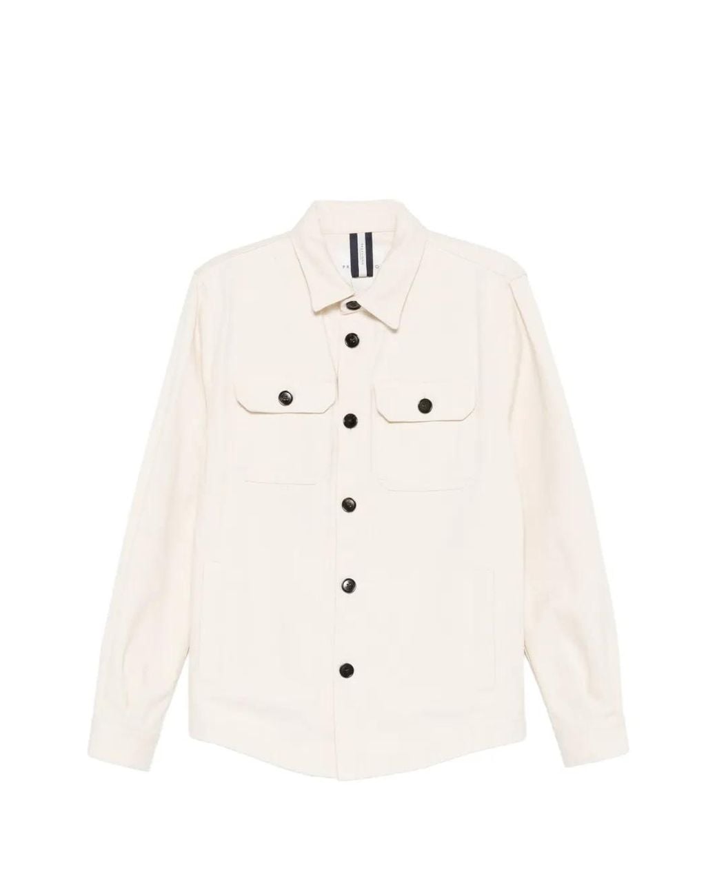 Giacca-Camicia Con Inserti di Profuomo in White da Uomo