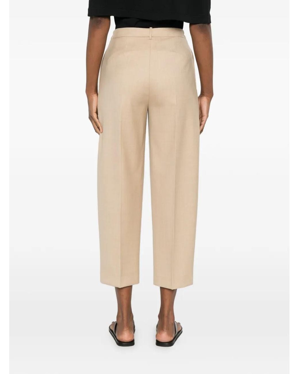 Liviana Conti White Pleated Trousers