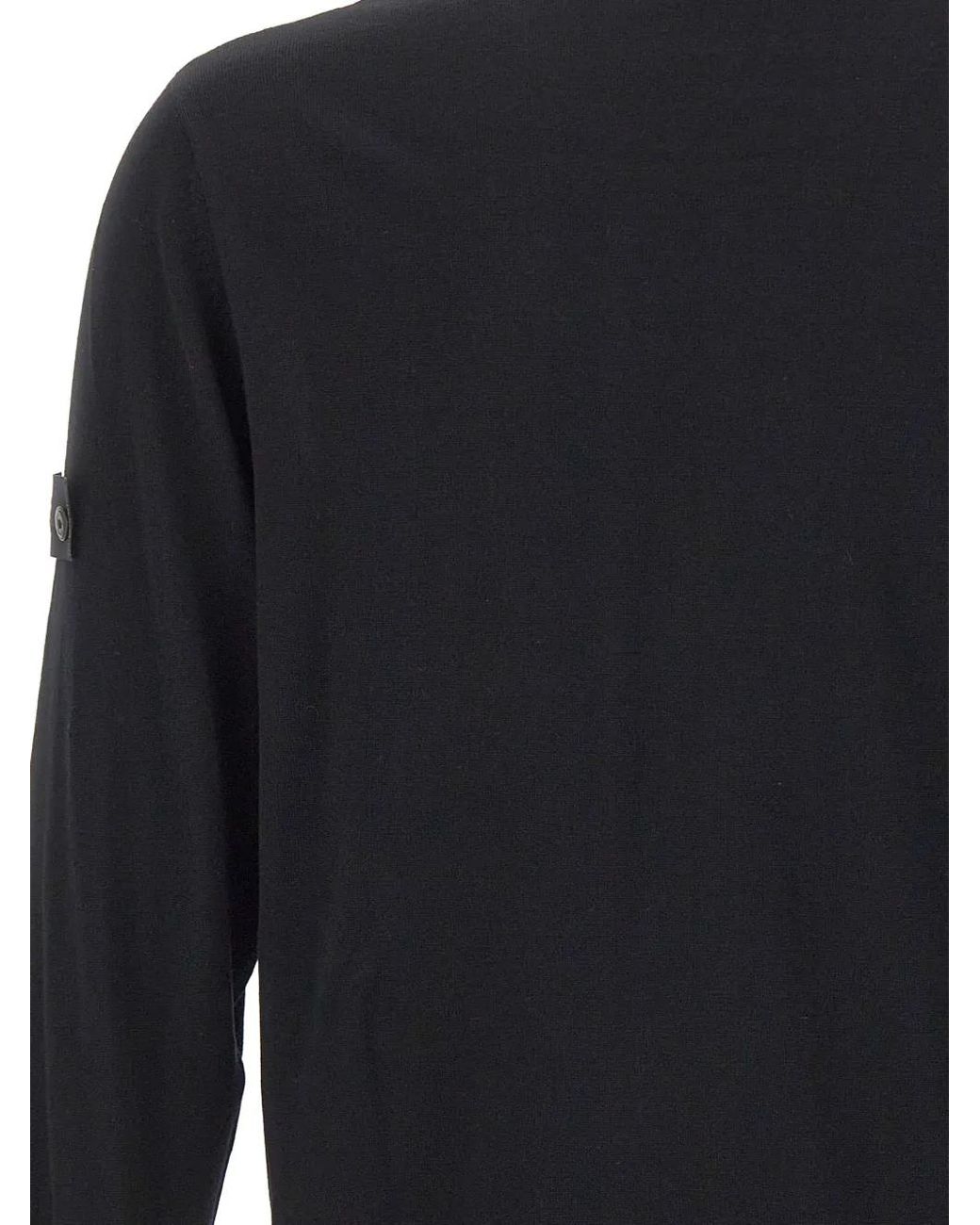 Peuterey Blue Logo-Patch Wool Sweater for men