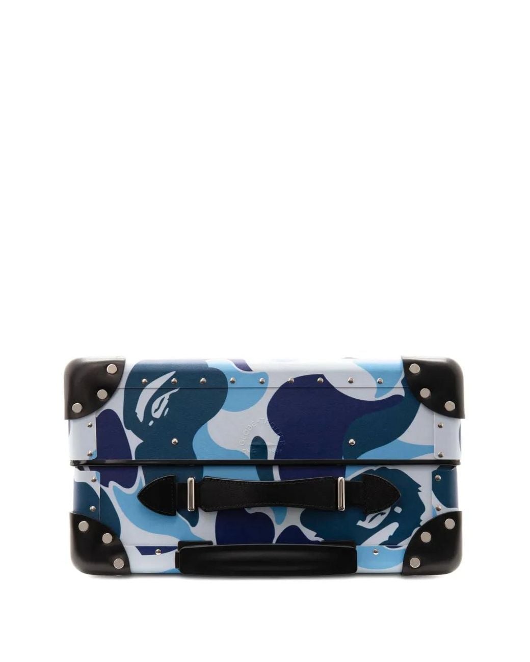 A Bathing Ape Blue X Globe-Trotter Camouflage-Pattern Holdall for men