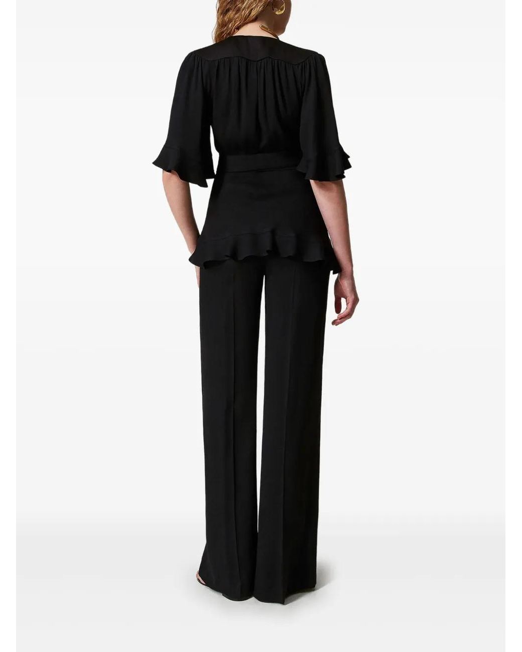 Twinset Black Flared Trousers