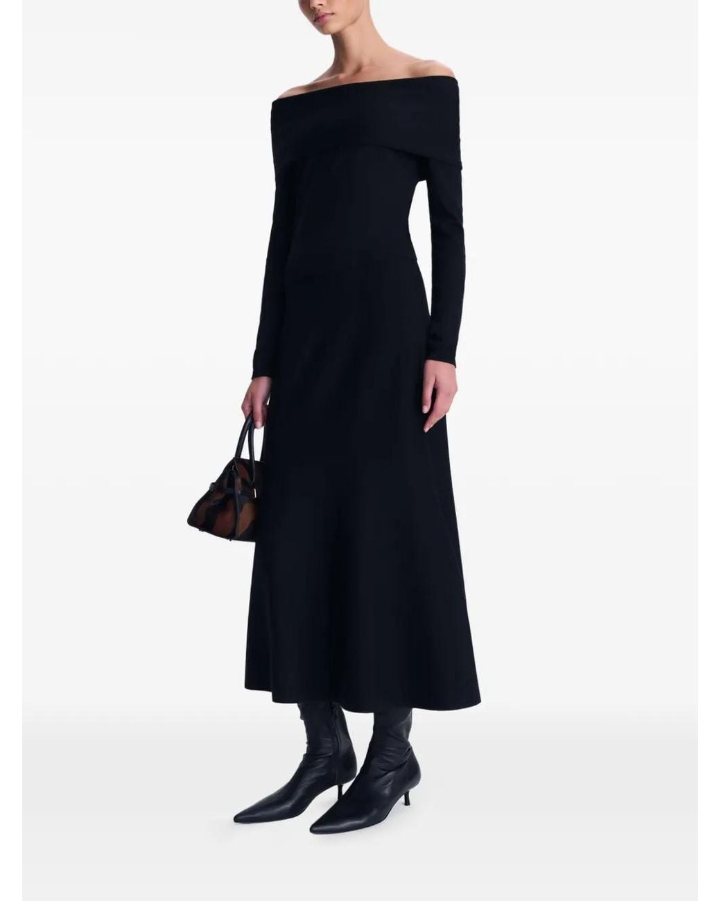 Jonathan Simkhai Black Delphia Off-Shoulder Sweater