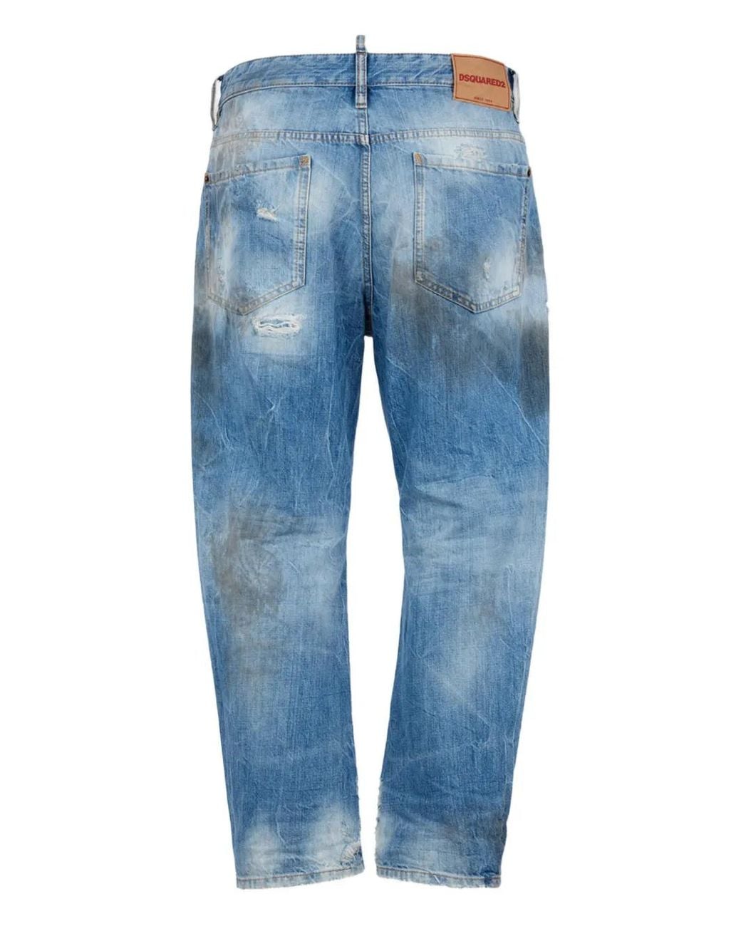 DSquared² Blue Light Dirty Wash Bro Jeans for men