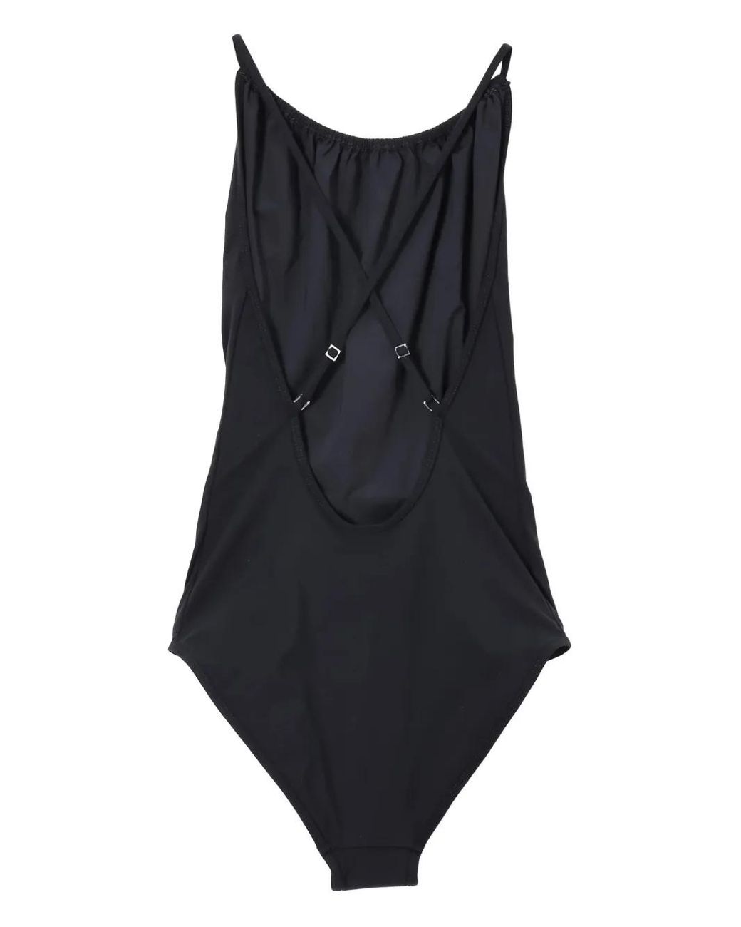 Totême Black Drawstring-Neck Swimsuit