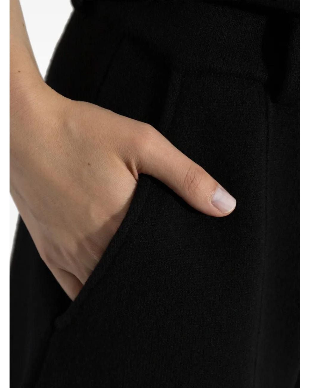 Lisa Yang Black Wrenda Belt-Loops Trousers