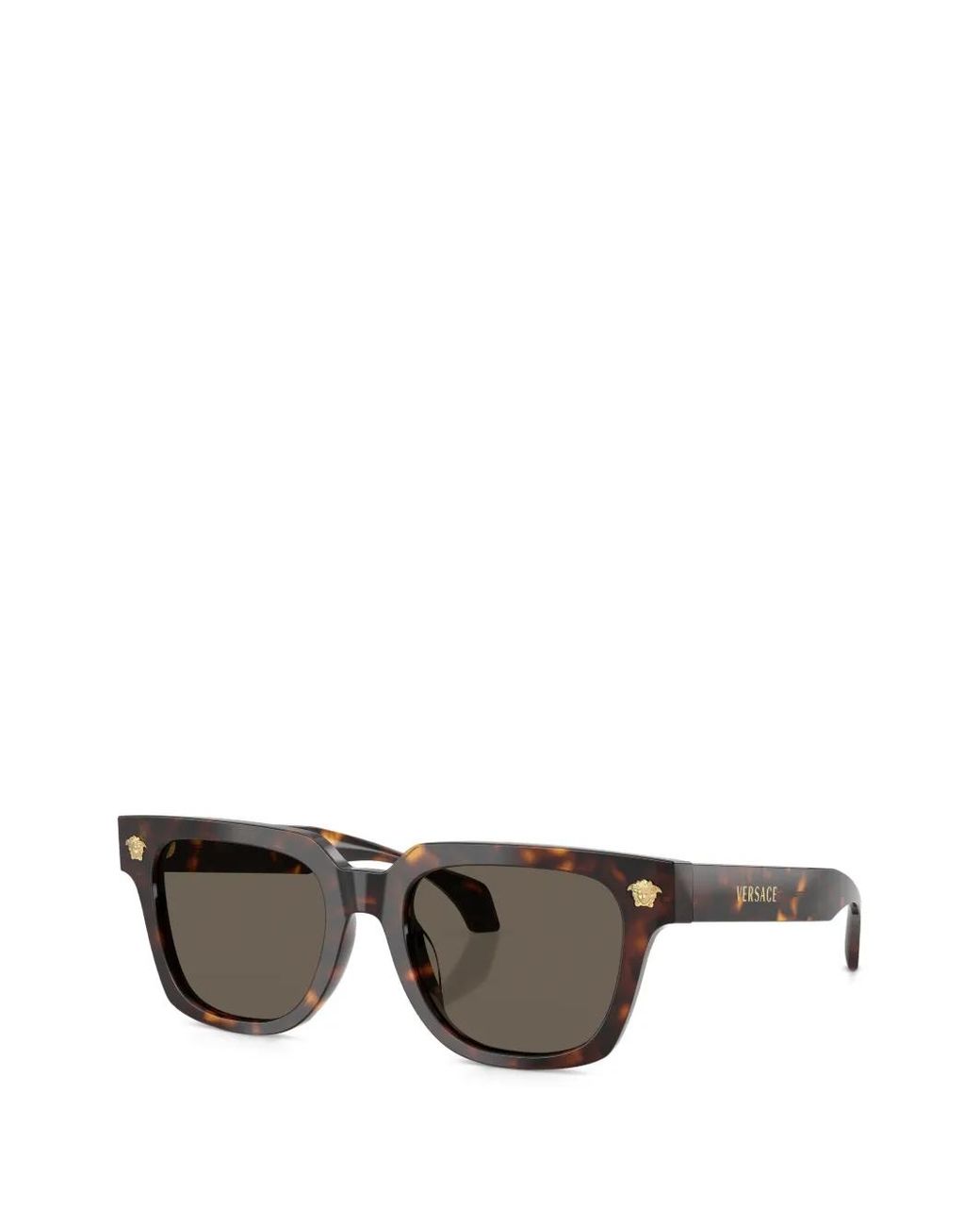 Versace Gray Square Emblem Sunglasses for men