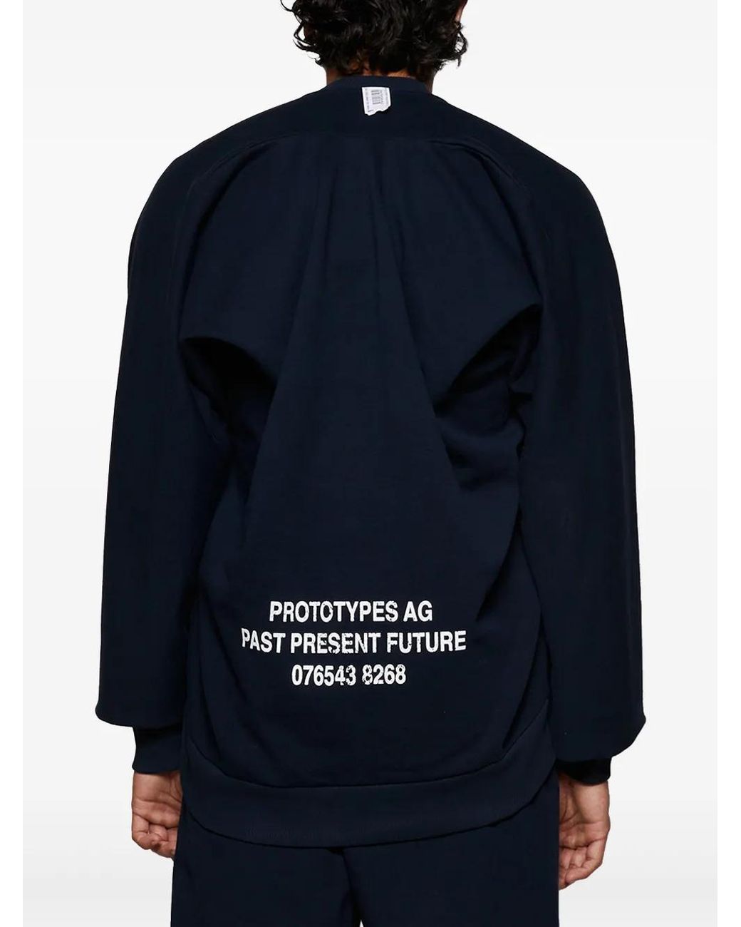 PROTOTYPES Katoenen Sweater in het Black voor heren