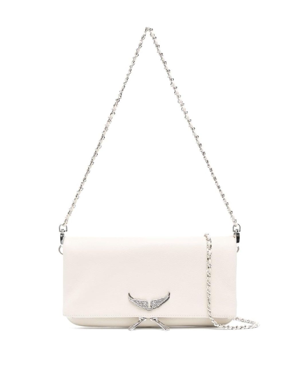 Zadig & Voltaire Rock Swing Your Wings Clutch Bag in White | Lyst