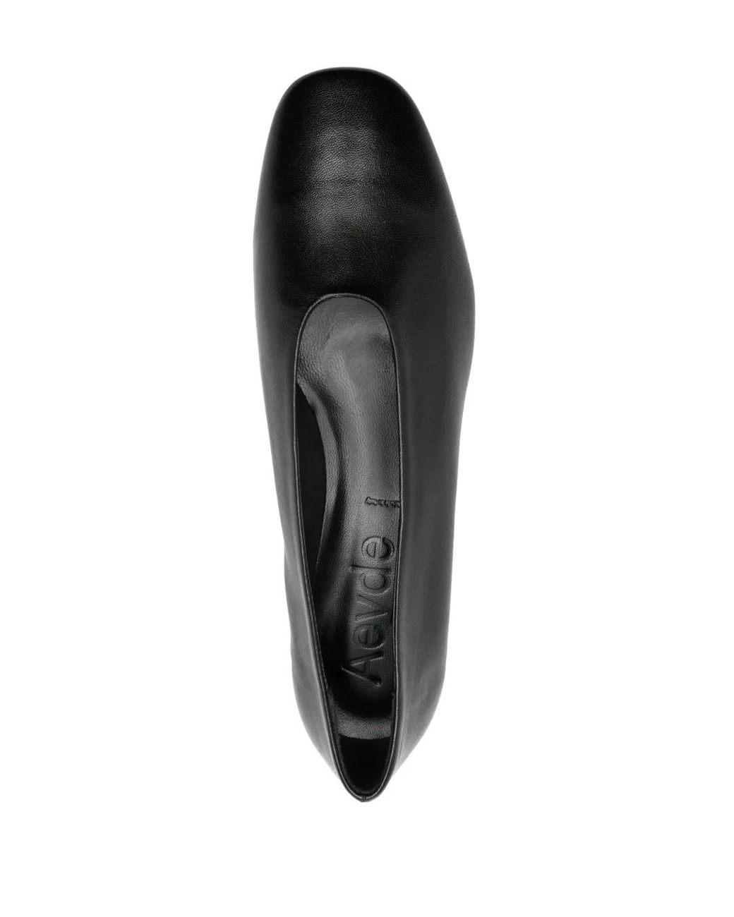 Aeyde Gray 25Mm Delia Leather Pumps