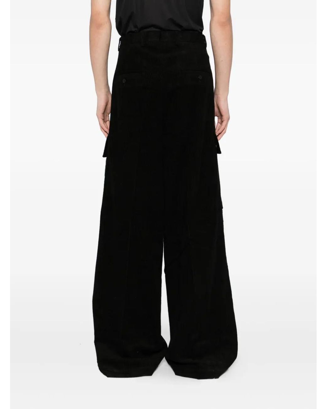 Rick Owens Black Firbanks Wide-Leg Trousers for men