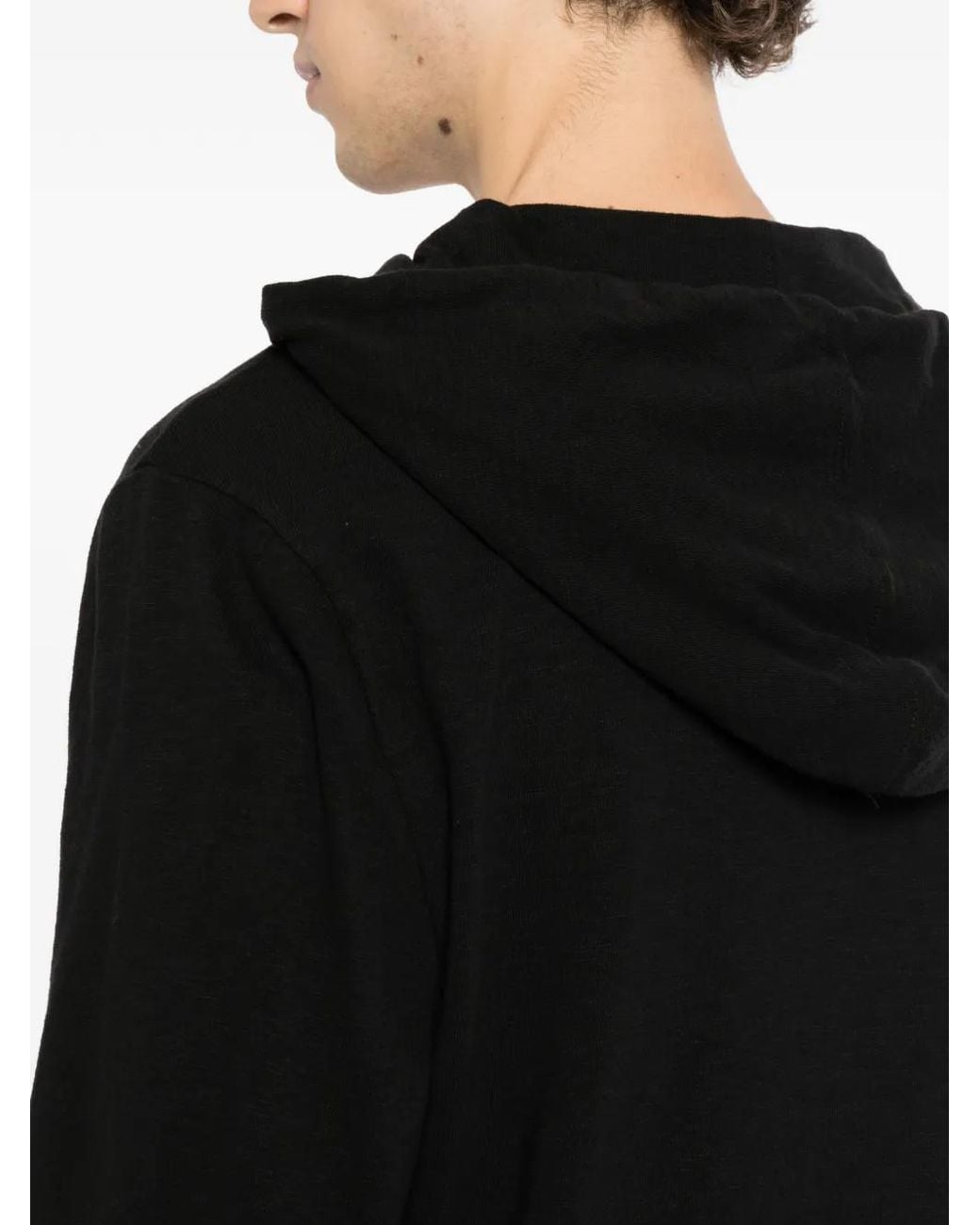 James Perse Black Hoodie Flammé for men
