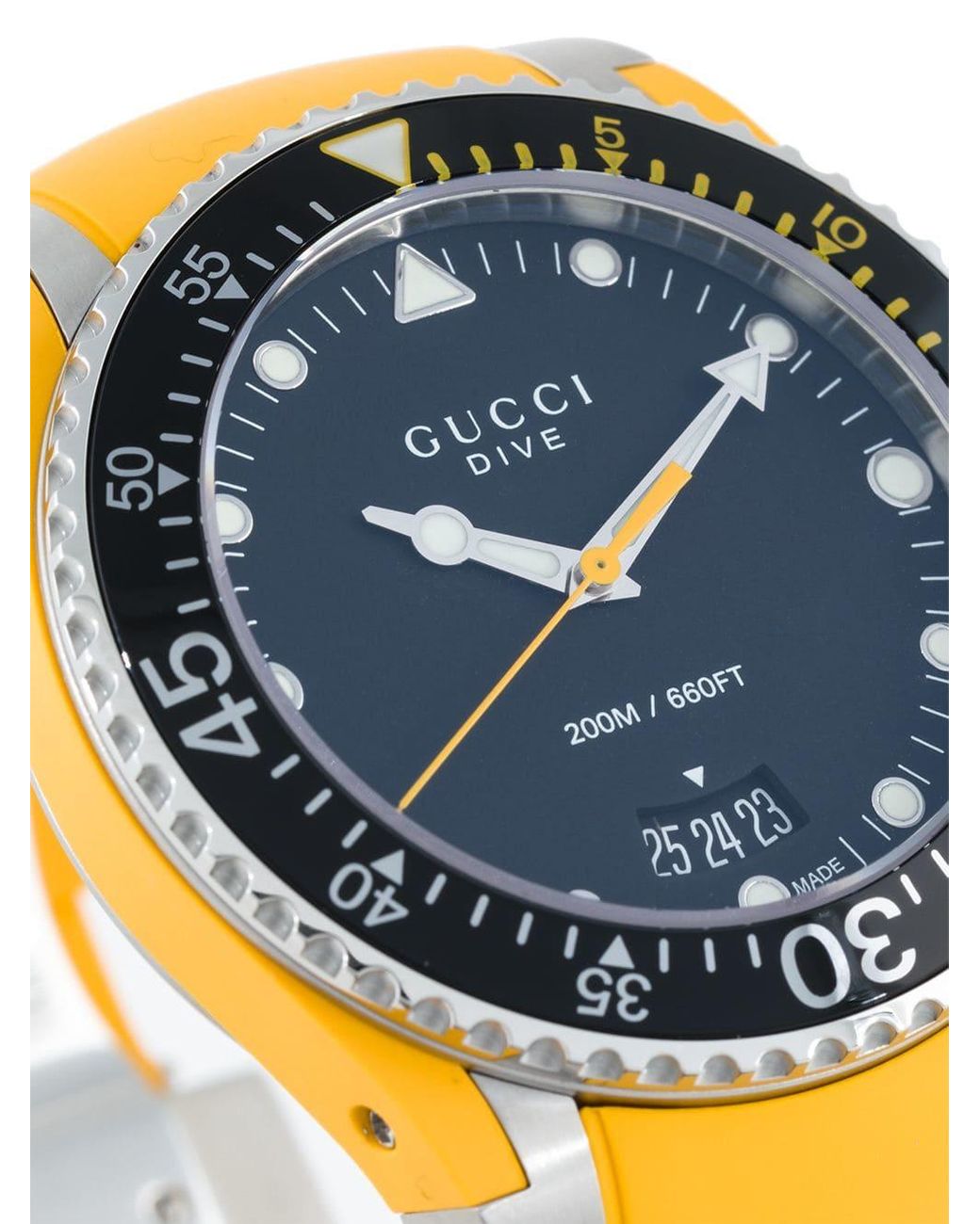 Gucci Rubber Dive Watch in Yellow for 