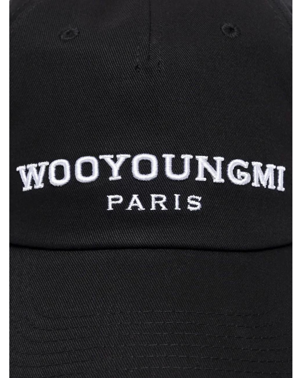 Wooyoungmi Black Embroidered-Logo Baseball Cap for men