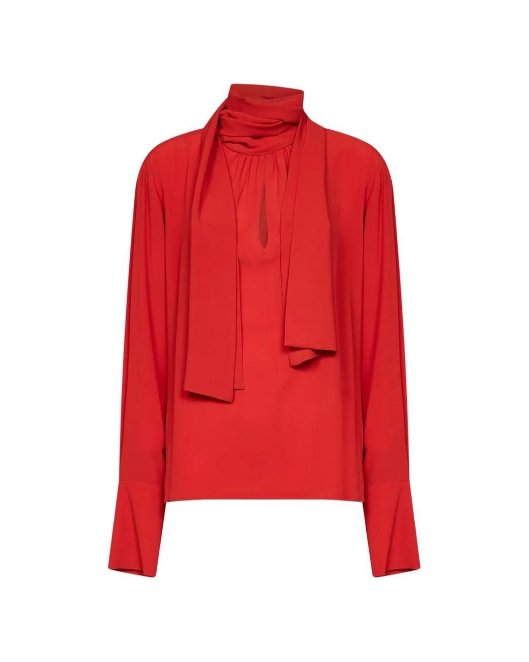 P.A.R.O.S.H. Red Long-Sleeved Blouse
