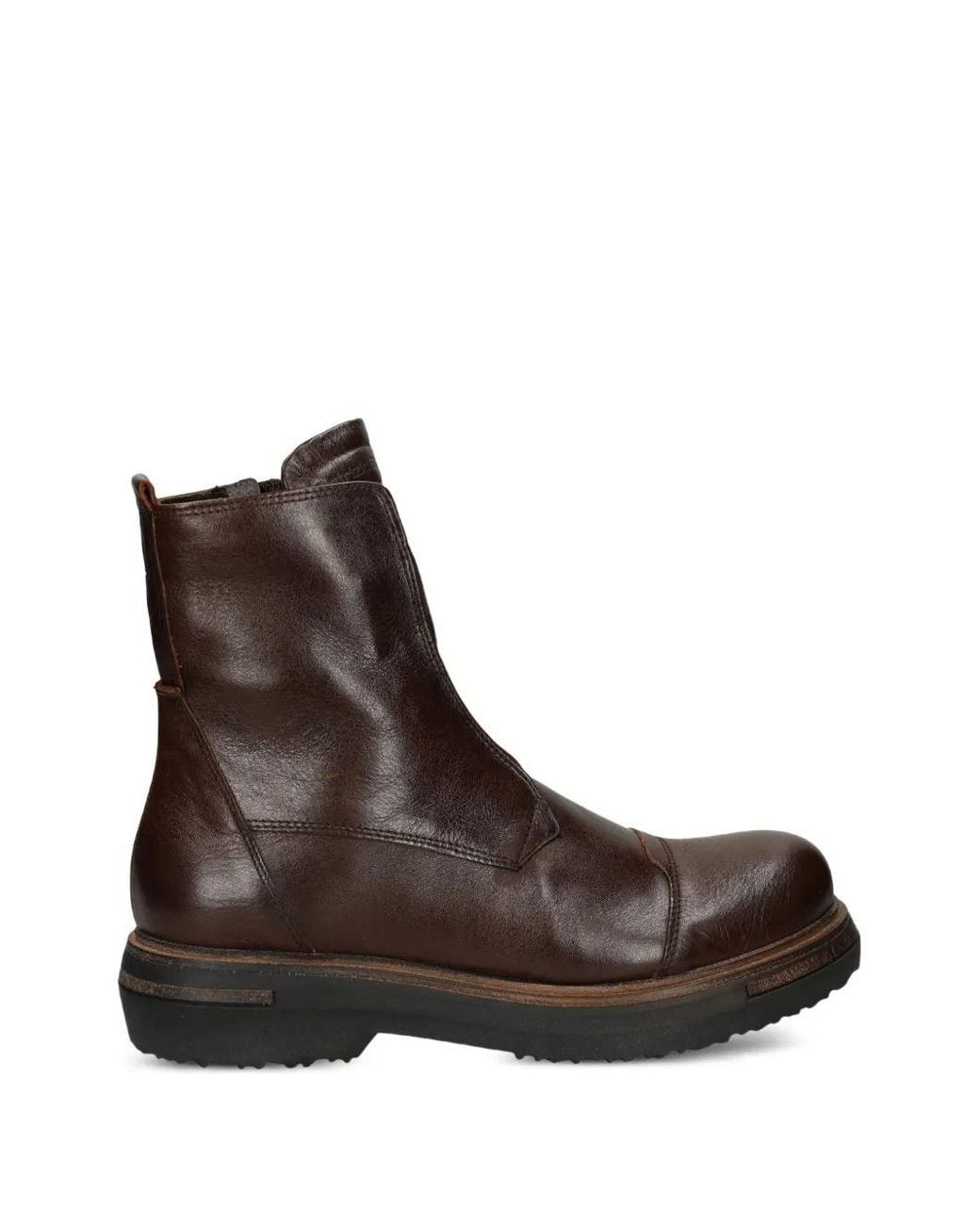 Patrizia Bonfanti Brown Side-Zip Leather Boots