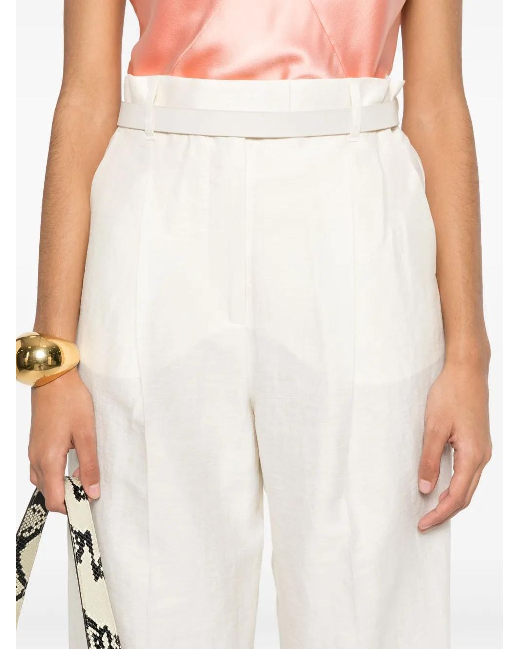 Max Mara White Efedra Trousers