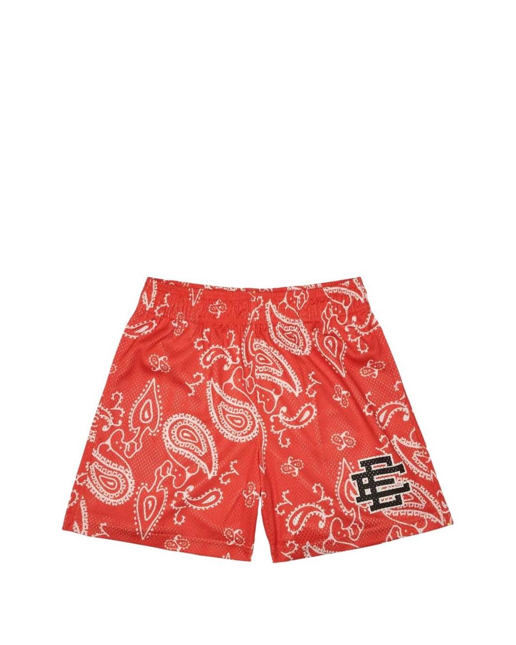 Eric Emanuel Red Paisley-Pattern Shorts for men