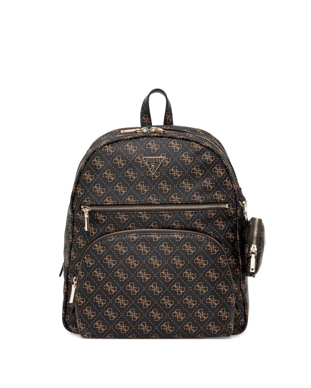 Guess Black Rucksack Mit Monogrammmuster