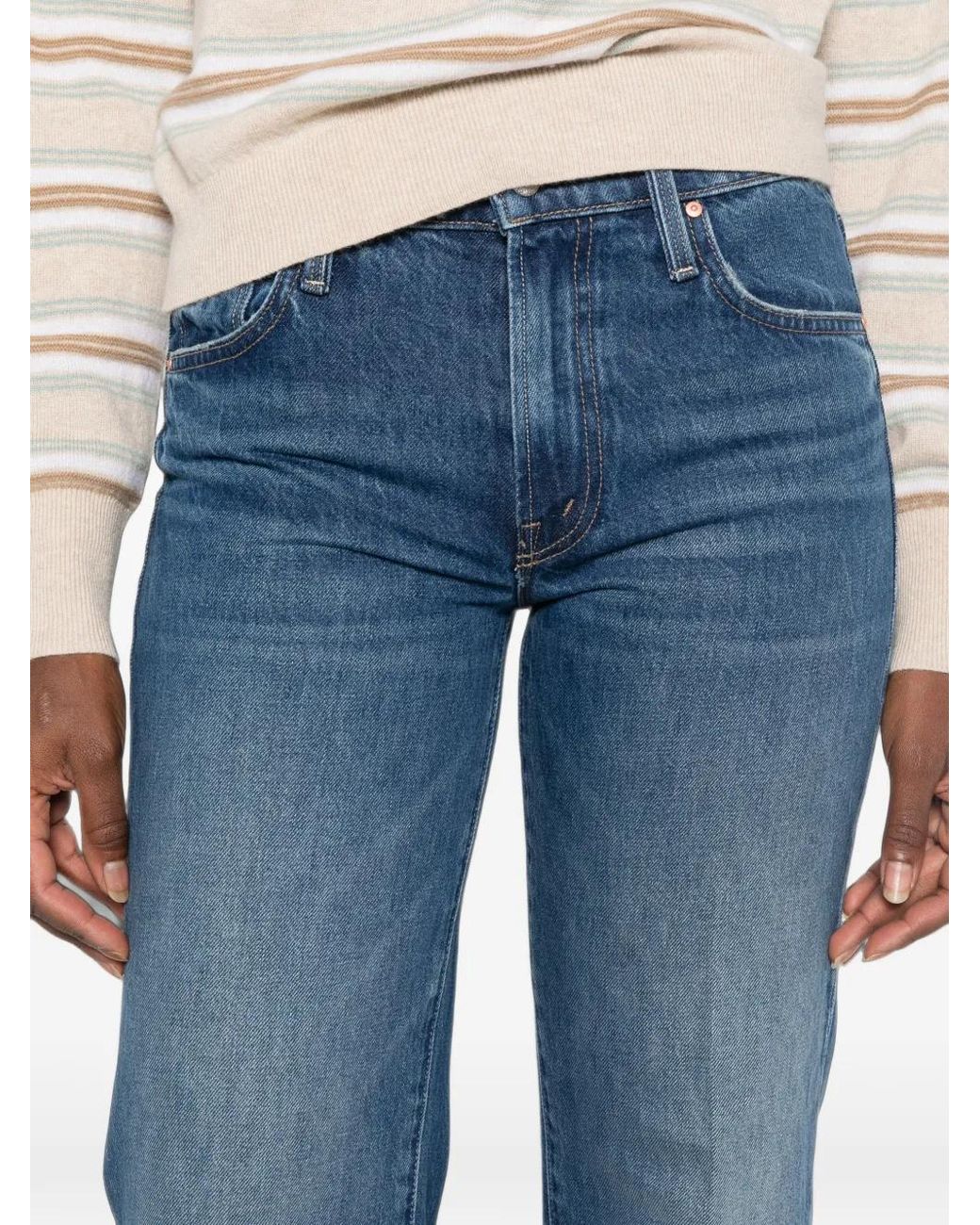 Mother Blue The Mid Rise Rambler Jeans