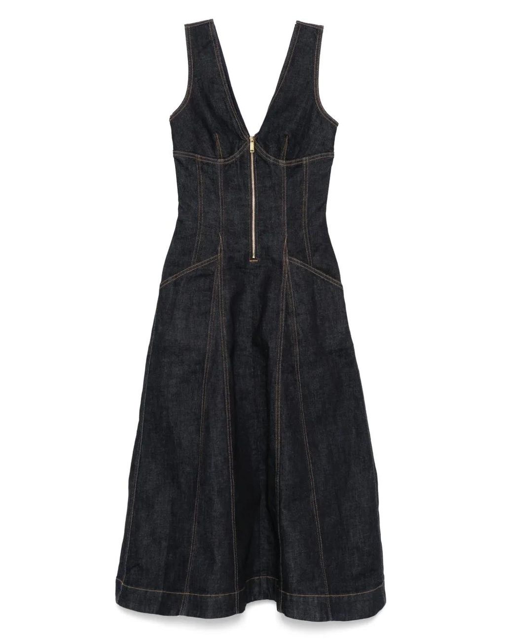 Self-Portrait Black Denim Dress