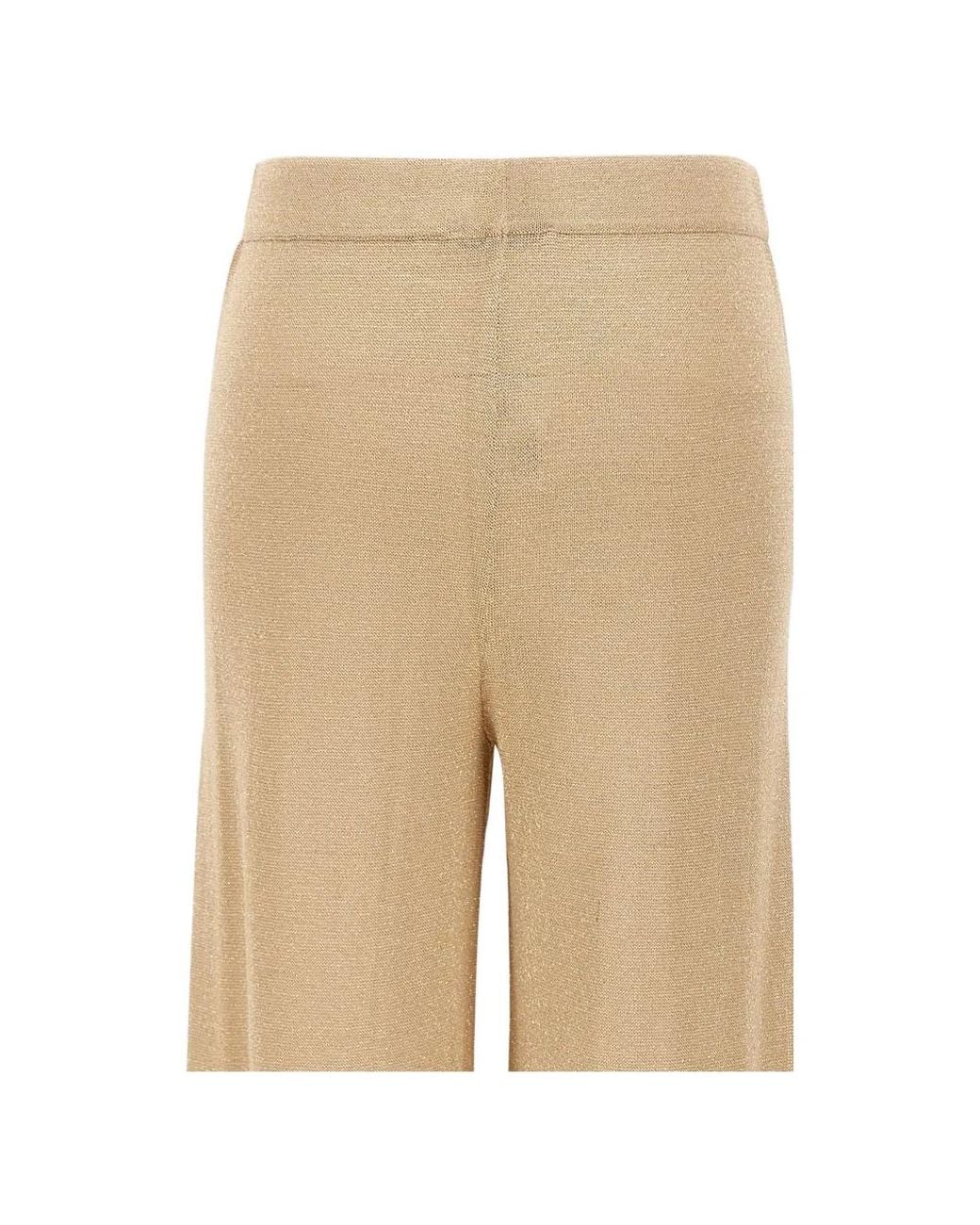 Kangra Natural Pantalon Droit À Bords Côtelés