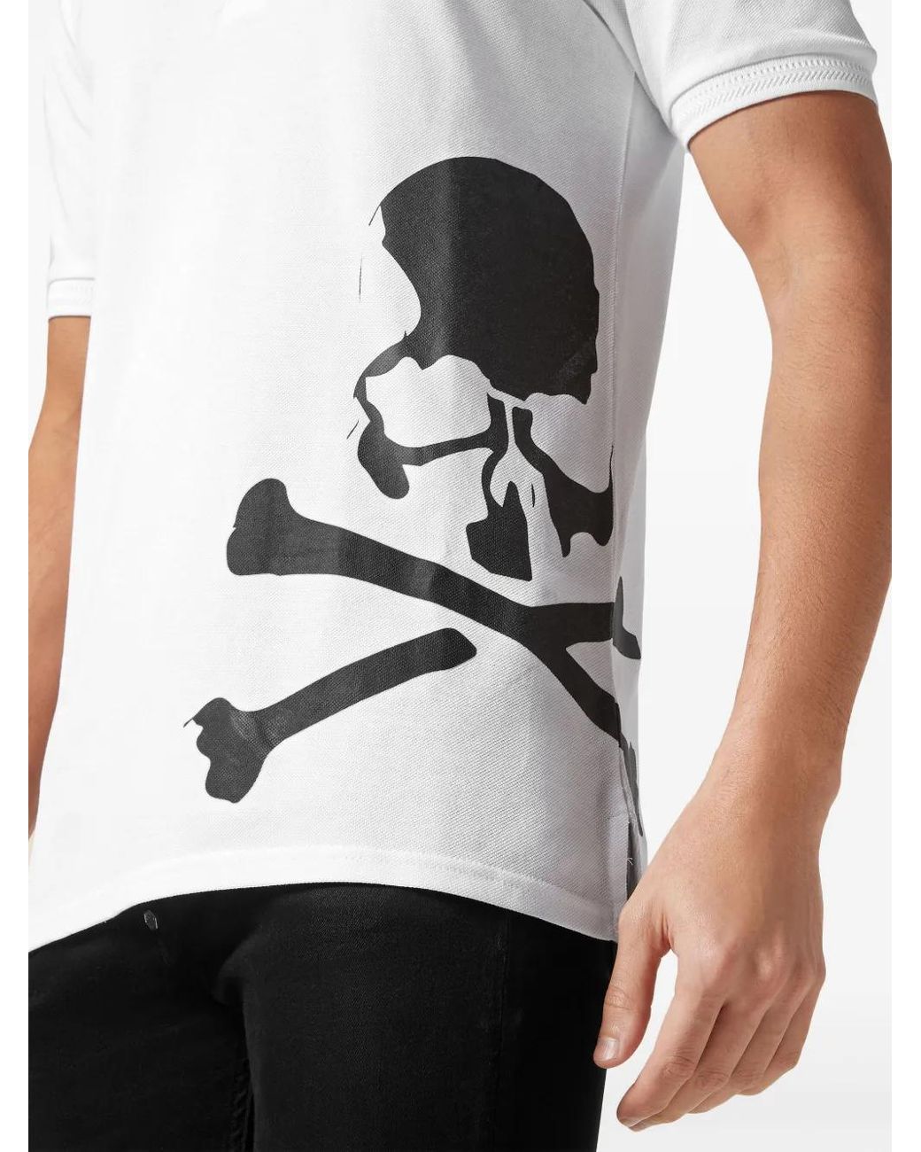 Polo Skull & Bones Philipp Plein de hombre de color White
